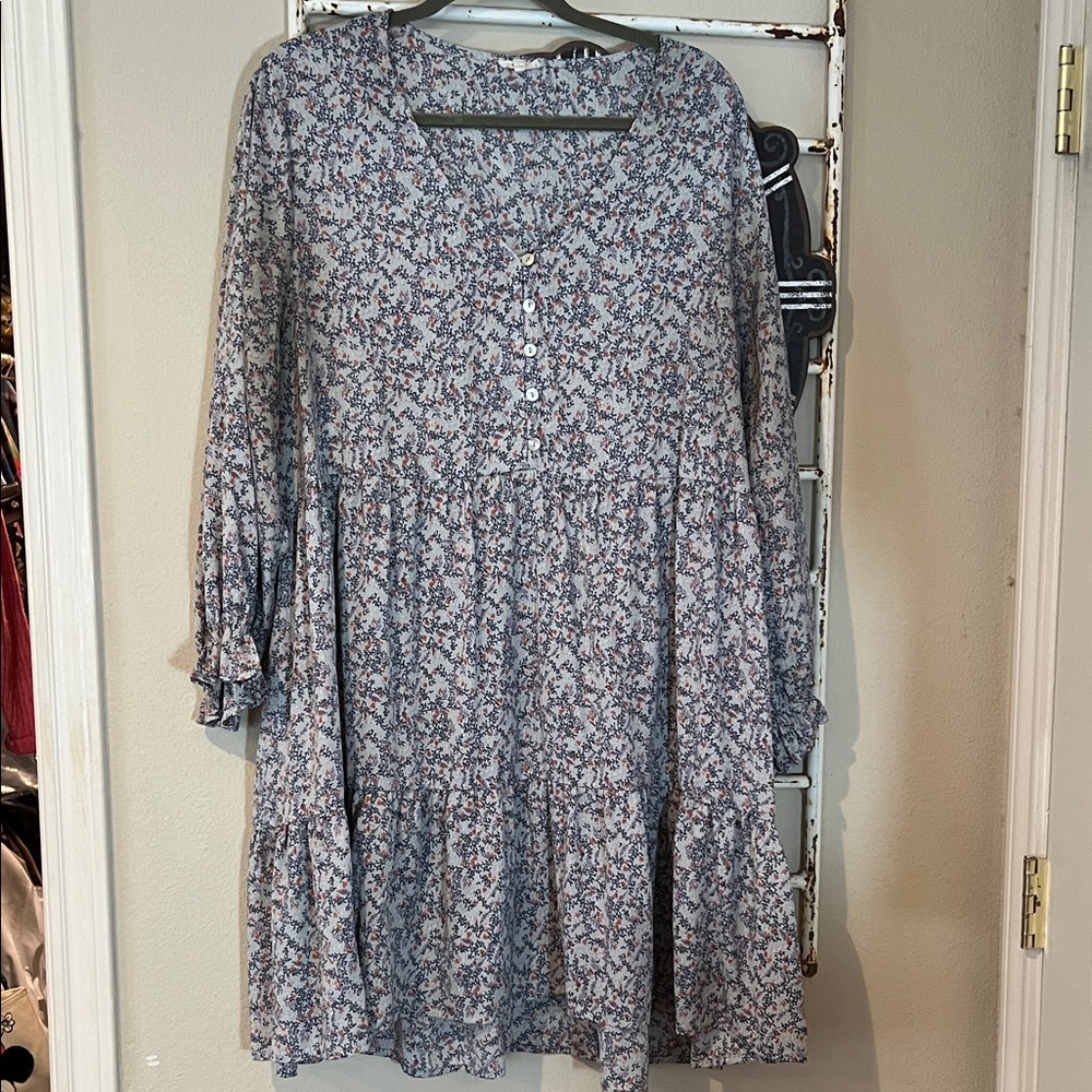 Button-Up Floral Dress